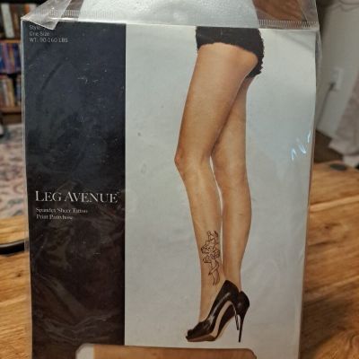 Leg Avenue 7432 Spandex Sheer Tattoo Print Pantyhose