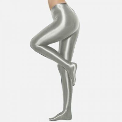 Sexy Mens Satin Glossy Opaque Shiny Pantyhose Damen Nylon Glitter Sexy Str??mpfe