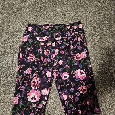 Lularoe Floral Leggings Size OS