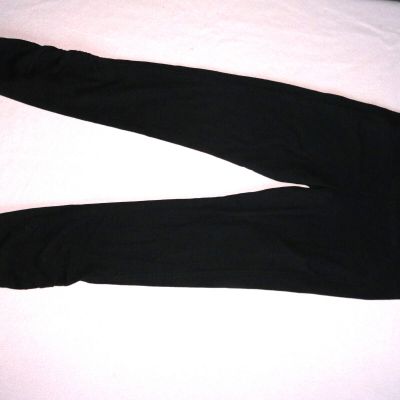 VTG Diane Von Furstenberg Black Gilly Knit Leggings Skinny Size 8 Ruched Pants