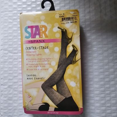 SPANX Star Power Diamond Daze Center Stage Patterned Shaping Tights Black Size E