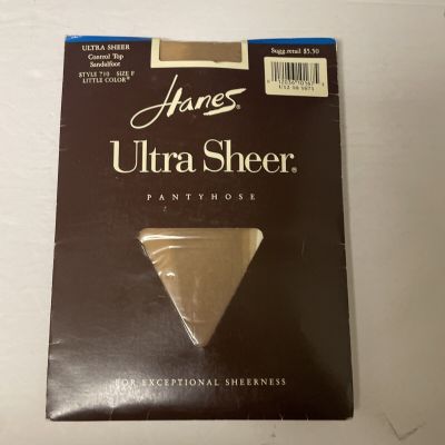 Hanes Ultra Sheer Pantyhose Control Top Style 710 Size F Little Color