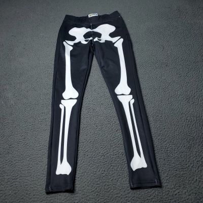 TipsyElves Skeleton Leggings Womens Size XS Extra Small 24 x28 Black