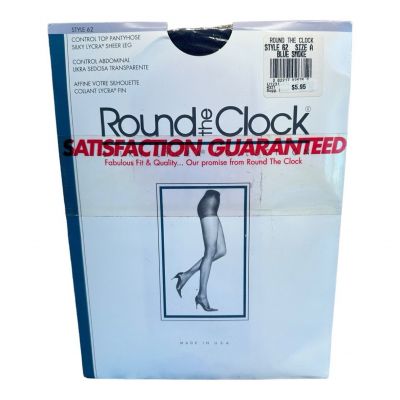 Round the clock control top pantyhose silky Lycra Style 62 size A blue smoke.