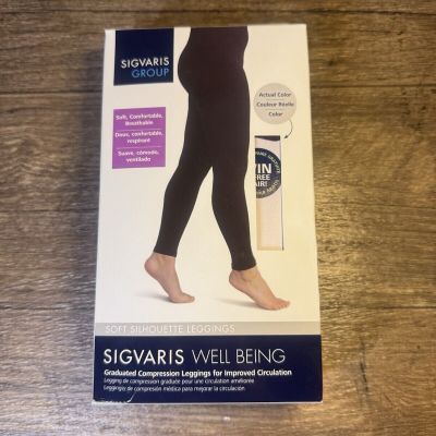 Sigvaris Well Being 170LA99 Soft Silhouette Leggings - 15-20 mmHg Black A NIB