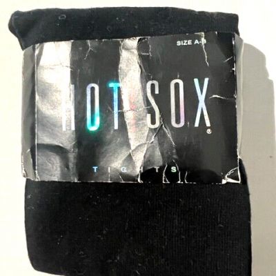 New HOT SOX Black Opaque Tights  Hosiery 1 Pair sz A-B