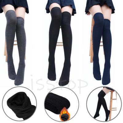 Women's Knit Over knee Long Boot Socks Winter Thigh High Stockings Leg Warmers