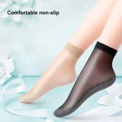 10 Pairs Ankle Socks Solid Color Cool See Through Summer Women Socks Soft