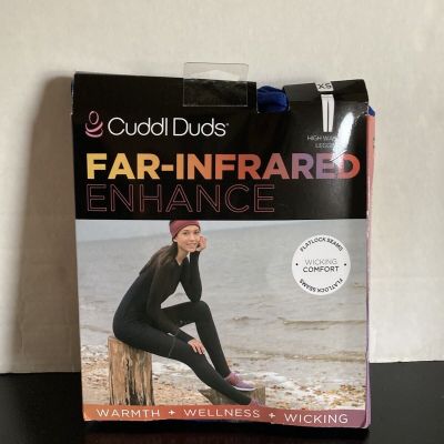 Cuddl Duds Far-Infrared Enhance XS Blue High-waisted Leggings Moisture Wicking