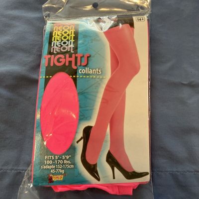 Neon Pink  Tights Nylon Stockings