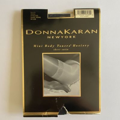 Donna Karan New York DK Pantyhose Small Mini Body Toners Hosiery Small Black 252