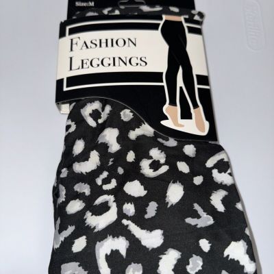 Fashion Leggings Medium Black White Specs Spandex Poly China Machine Wash