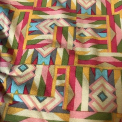 New Lularoe OS Leggings Bright Colorful Geometric