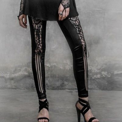 Gothic Punk Legging black gothic legging stretch leggings fashion leggings