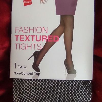 Hanes Style Essentials Tights Womens Size M/L Black Fashion Textured Fishnet