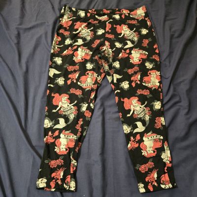 Torrid Disney Little Mermaid Ariel  Leggings Size 3X Plus Nightwear Flounder