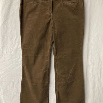 TOMMY HILFIGER BROWN JANIE FIT CORDUROY PANTS SIZE 16 SLIM THRU HIPS