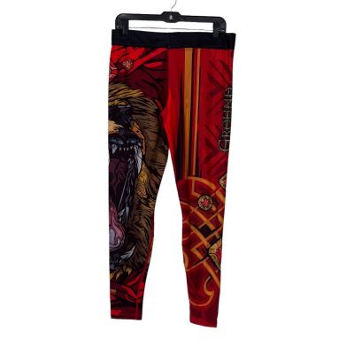 ground game tiger printed red graphic leggings Size: xl