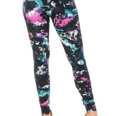 X-Plus Size Buttery Soft Aurora Borealis Leggings