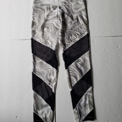 Victoria’s Secret PINK Ultimate High Waist Mesh Leggings In Marble Print Size S