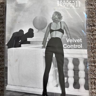 New Wolford Velvet Control Tights Helmut Newton Photo Black/7005 - SMALL