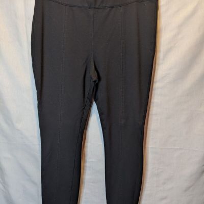 Vineyard Vines Women's Thick Black Tapered Leggings Size 12 Elastic Waist