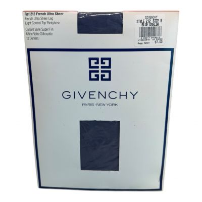 Givenchy Blue Dahlia 212 French Ultra Sheer Light Control Top Pantyhose Size B