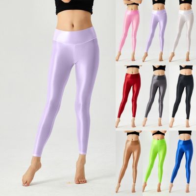 Women High Waist Oil Shine Glossy Stocking Sexy Body Shaped Pantyhose Tights