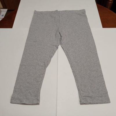 Bozzolo Womens Light Grey Stretch Capri Leggings Sz 3X