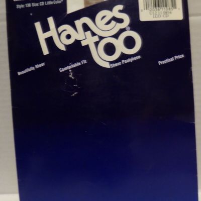 Hanes Too sheer reinforced toe control top pantyhose, little color CD