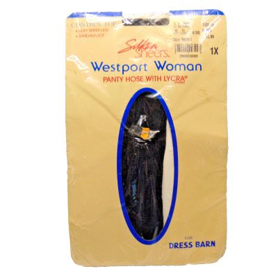 SILKEN SHEERS WESTPORT WOMAN CONTROL TOP PANTY HOSE  Size 1X