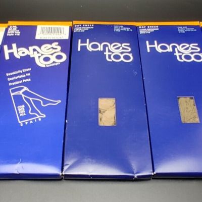 Vintage Hanes Too Knee Highs Lot 5 Packs 10 Pair Assorted Colors 1 Size