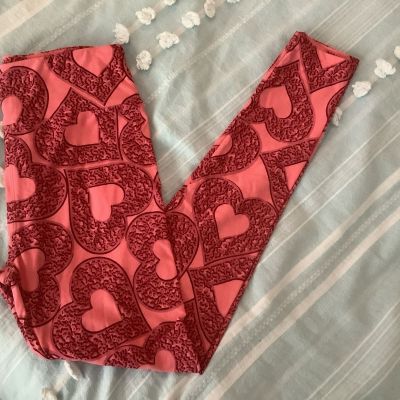 LulaRoe Legging Heart Pants OS - One Size