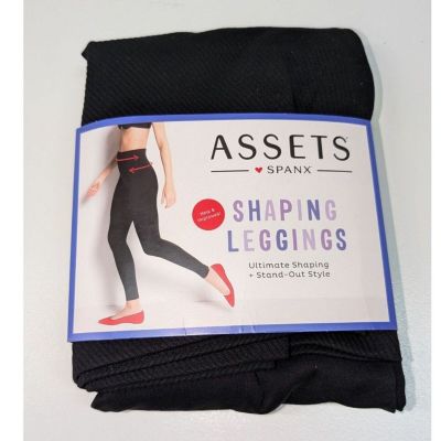 Assets by Spanx Shaping Leggings, Very Black, Size 1X