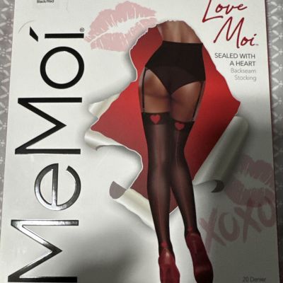 Memoi Love Moi Sealed with A Heart Backseat Stocking 3x/4x