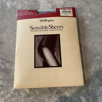 Worthington Sensible Sheers Pantyhose Queen Tall Taupe Color Control SuperShaper