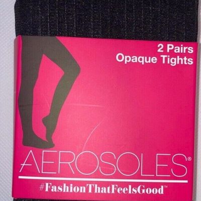 Aerosoles Women's Opaque Tights Size M/L Black