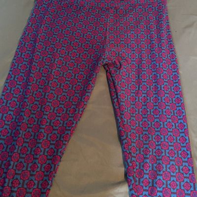 LULAROE LEGGINGS SIZE TC Pre-owned. Blue And Pink. Good Condition.