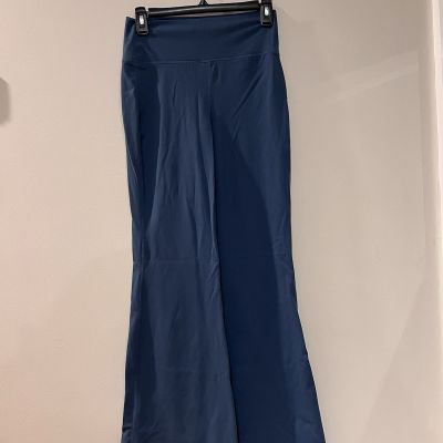 UpWest Blue Flare Wide Leg Leggings Size M