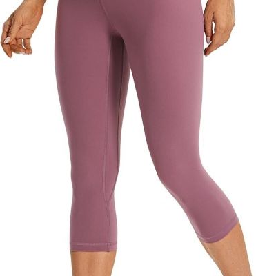 CRZ YOGA Brushed Naked Feeling Workout Capri Leggings 17'' Tummy Control Medium