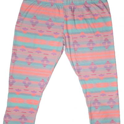 No Boundaries NOBO Capri Leggings Bright Aztec Women's Junior Size L (11 - 13)