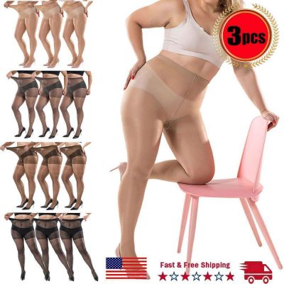 3x Womens Fashion Sexy Sheer Oil Shiny Glossy Pantyhose Tights Stockings Hosiery