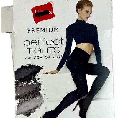 Women's Hanes Premium Perfect Blackout Tights Black Medium NWT