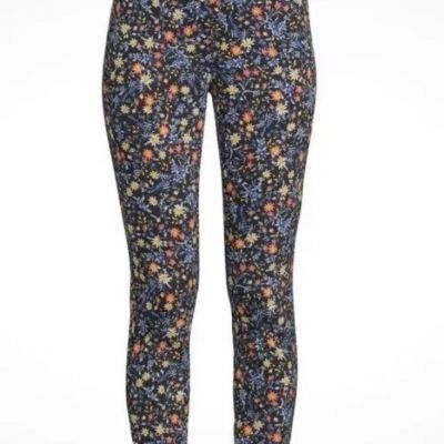 Time And Tru Women's High Rise Jeggings Pants Stretch Floral XS (0-2)