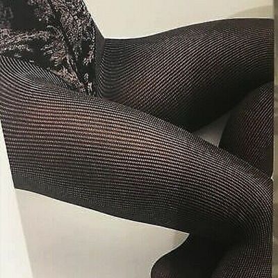 Wolford Women's Kirsten Dot-Stripe Tights Black S