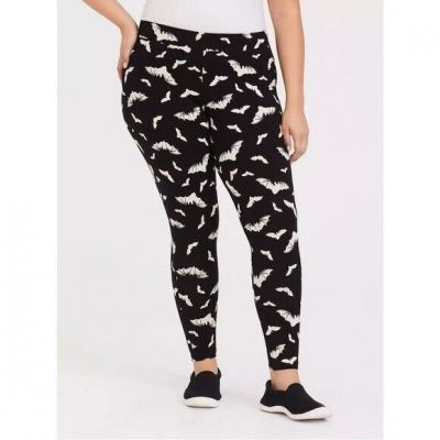 Torrid Bat Graphic Pull On Emo Goth Halloween Leggings