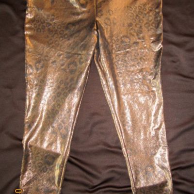 NWT Women's Wild Fable Metallic Animal Print Leggings Size L