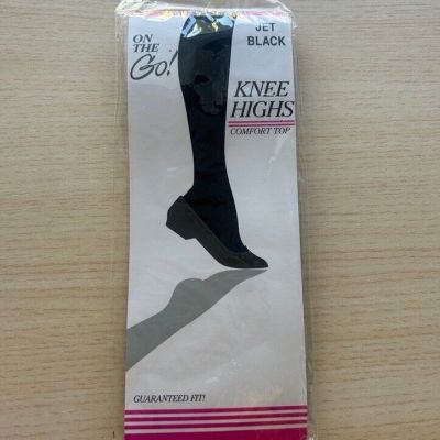 On The Go! Knee High Jet Black Stockings