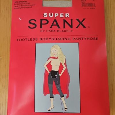 Super Spanx by Sara Blakely NUDE Size B Footless Body Shaping Pantyhose