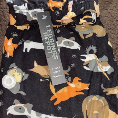 Leggings Plus Size NWT Dogs